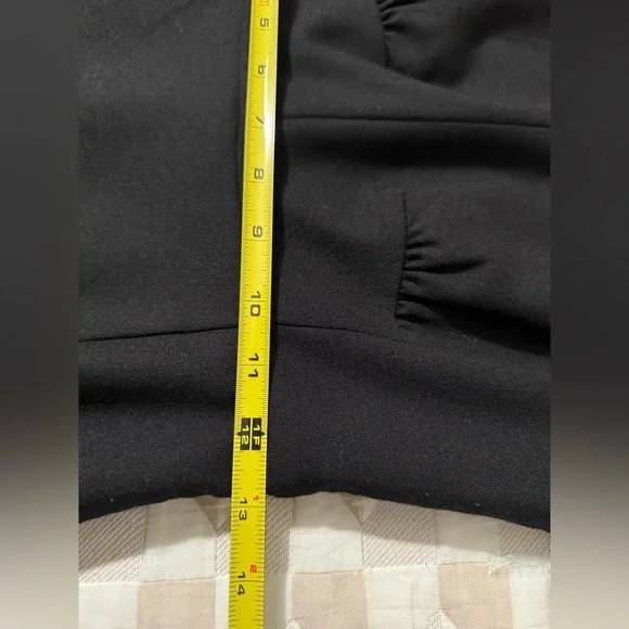 J. CREW Factory Suiting Wool Blend Black Sheath Career Dress Size 0 V Neck - Picture 9 of 11